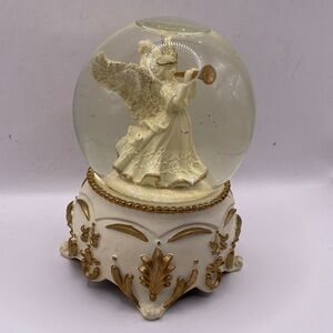 Innovation Snow Globe Hark the Herald Angels Cream Gold Sparkle Christmas Gift